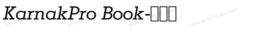 KarnakPro Book字体转换